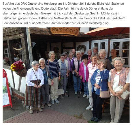 11.10.2018 Busfahrt des DRK OV Herzberg